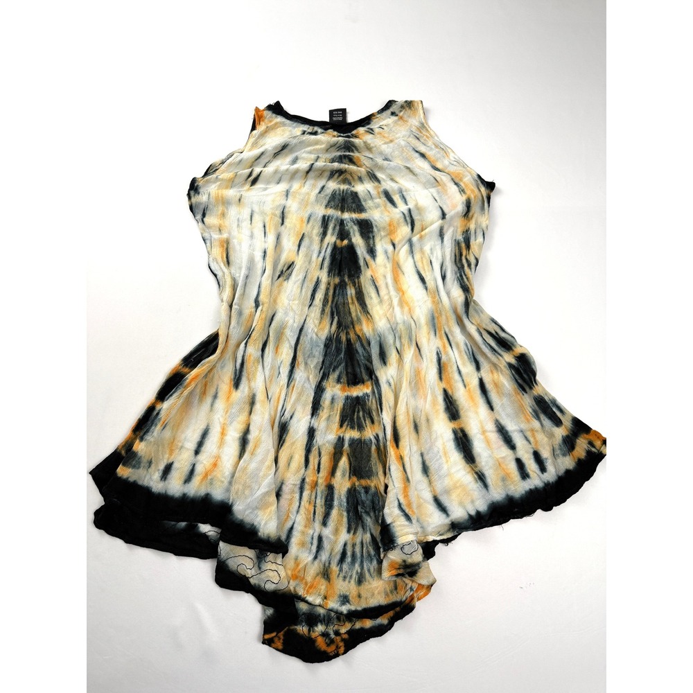 Seven‎ Islands Tie Dye Tank Top Embroidered Sleeveless Flowy One Size